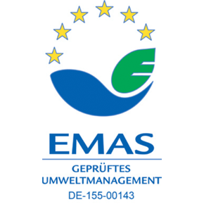 Symbol für geprüftes Umweltmanagement.